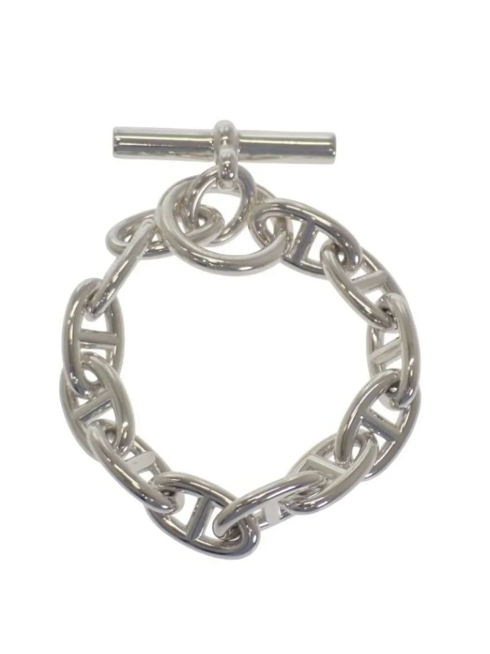 Hermes Chaine Dancre GM 12 Frames B 00010 Bracelet Silver 925 - Picture 2 of 11